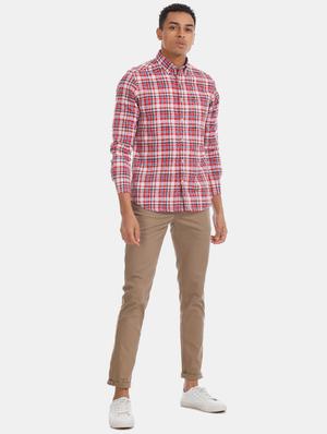 red checkered casual shirt - 17616113 - Standard Image - 4