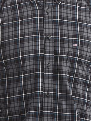grey checkered casual shirt - 17616139 - Standard Image - 5
