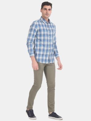 blue checkered casual shirt - 17616142 - Standard Image - 4