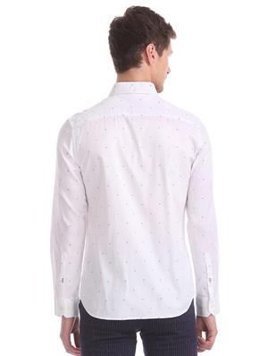 white printed casual shirt - 17616144 - Standard Image - 3