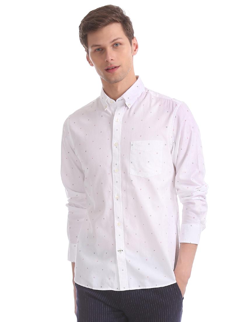 white printed casual shirt - 17616144 - Zoom Image - 1