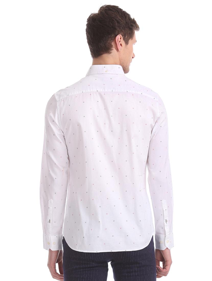 white printed casual shirt - 17616144 - Zoom Image - 3