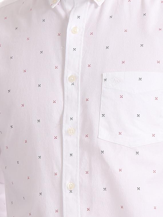 white printed casual shirt - 17616144 - Zoom Image - 5