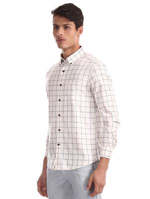 white checkered casual shirt - 17616179 - Standard Image - 2