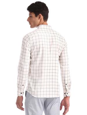 white checkered casual shirt - 17616179 - Standard Image - 3