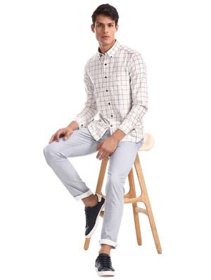 white checkered casual shirt - 17616179 - Standard Image - 4