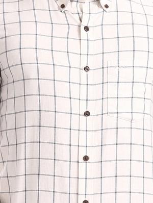 white checkered casual shirt - 17616179 - Standard Image - 5