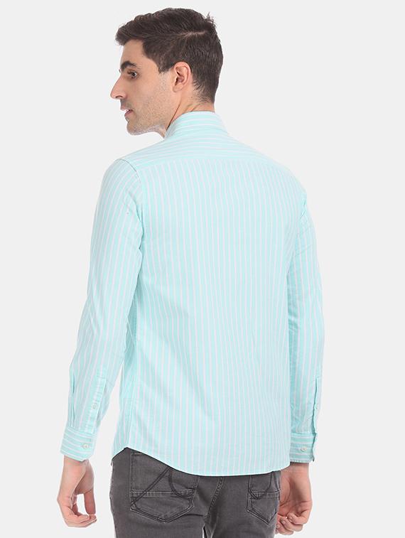 blue striped casual shirt - 17616190 - Zoom Image - 3