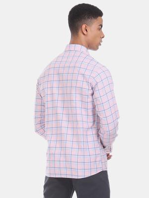 pink checkered casual shirt - 17616196 - Standard Image - 3