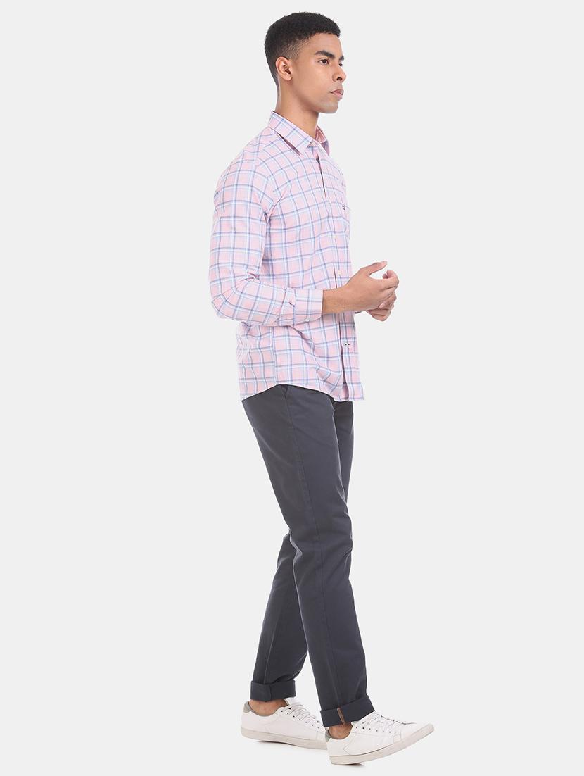 pink checkered casual shirt - 17616196 - Zoom Image - 4