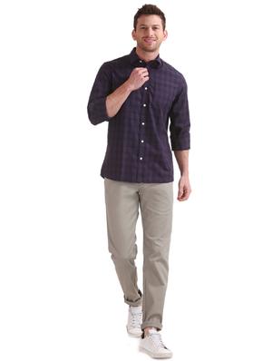 purple checkered casual shirt - 17616197 - Standard Image - 4