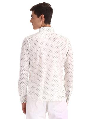 white printed casual shirt - 17616200 - Standard Image - 3