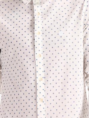 white printed casual shirt - 17616200 - Standard Image - 5
