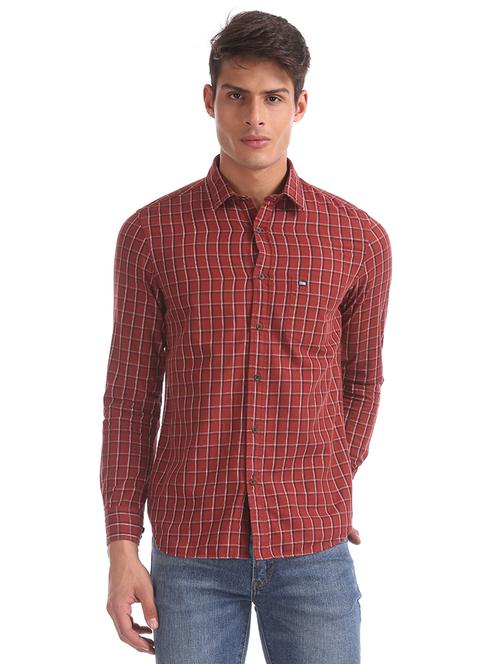 red checkered casual shirt - 17616204 - Standard Image - 1