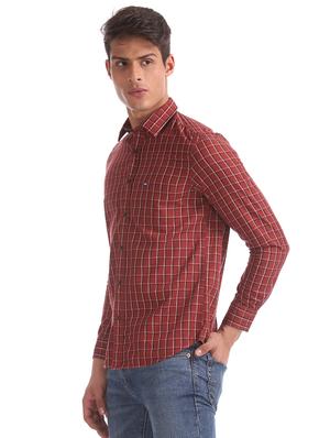 red checkered casual shirt - 17616204 - Standard Image - 2