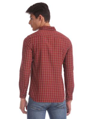 red checkered casual shirt - 17616204 - Standard Image - 3