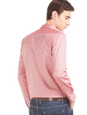 pink solid casual shirt - 17616209 - Standard Image - 3