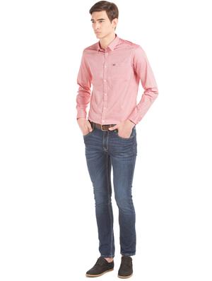 pink solid casual shirt - 17616209 - Standard Image - 4