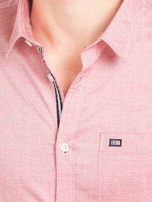 pink solid casual shirt - 17616209 - Standard Image - 5