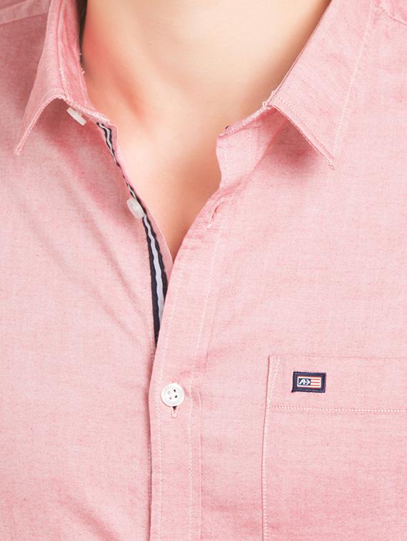 pink solid casual shirt - 17616209 - Zoom Image - 5