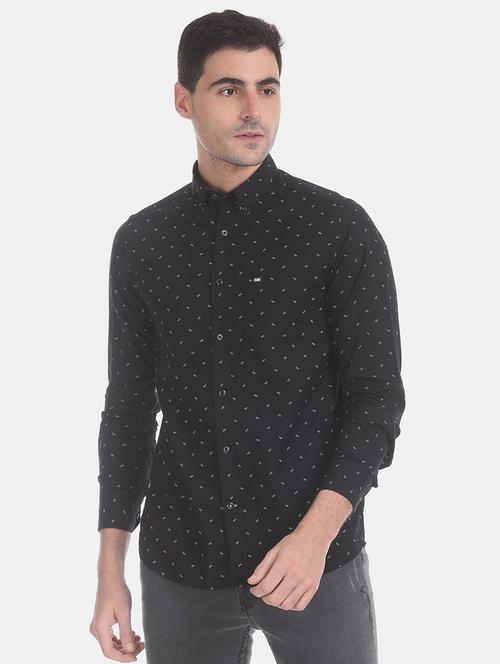 black printed casual shirt - 17616215 - Standard Image - 1