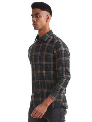 green checkered casual shirt - 17616231 - Standard Image - 2