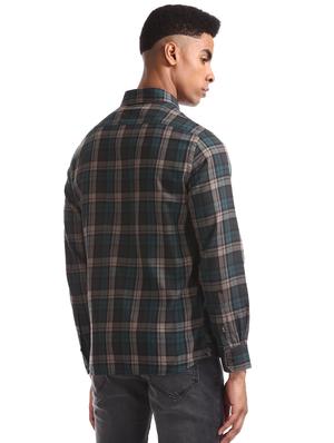 green checkered casual shirt - 17616231 - Standard Image - 3