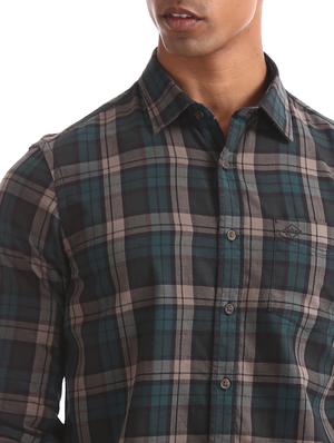 green checkered casual shirt - 17616231 - Standard Image - 5