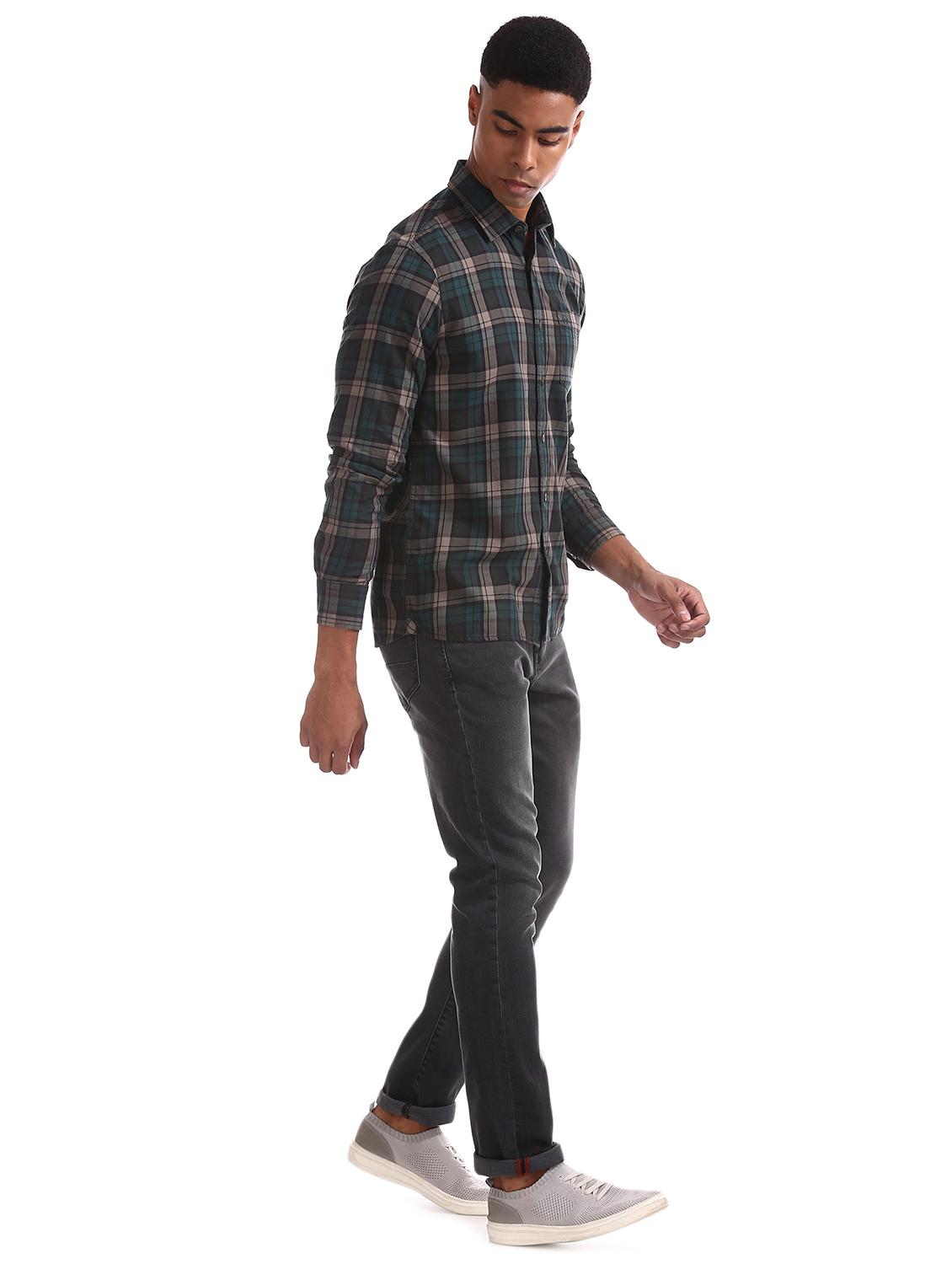 green checkered casual shirt - 17616231 - Zoom Image - 4
