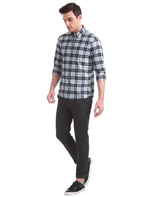 blue checkered casual shirt - 17616234 - Standard Image - 4