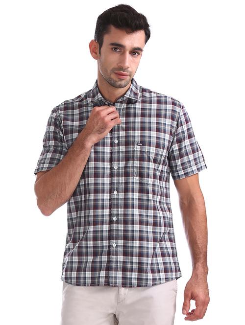 multi colored checkered casual shirt - 17616251 - Standard Image - 1