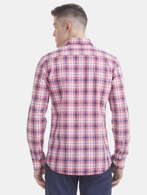pink checkered casual shirt - 17616253 - Standard Image - 3