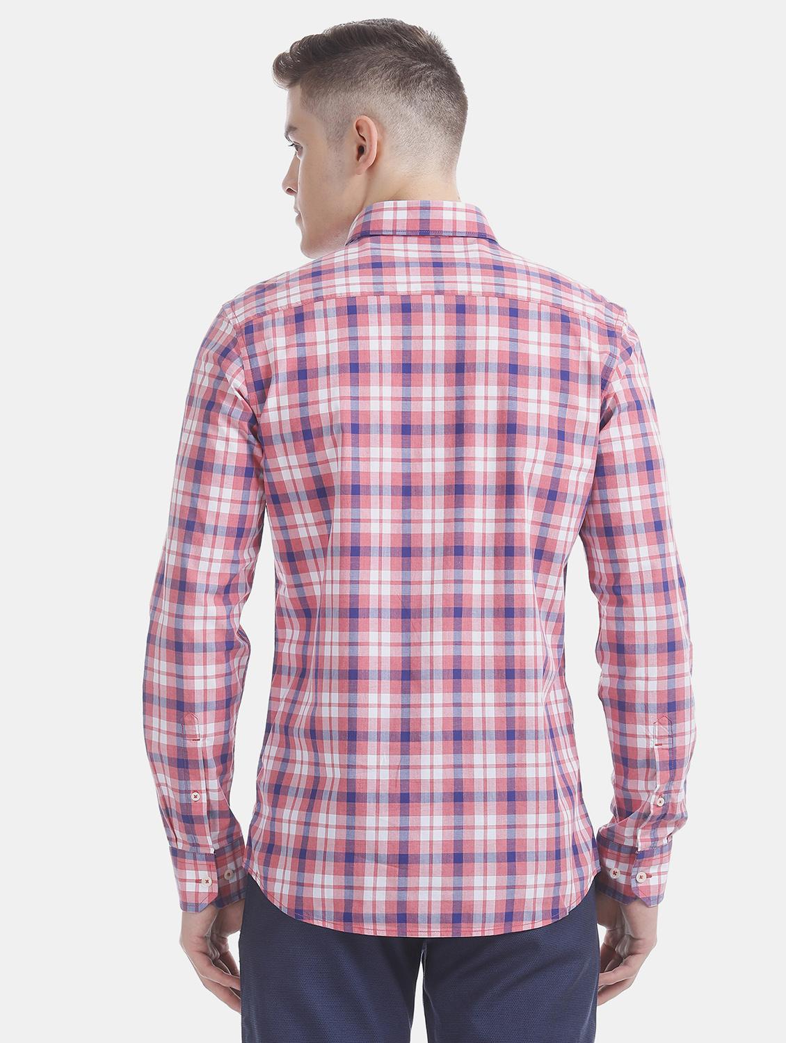 pink checkered casual shirt - 17616253 - Zoom Image - 3