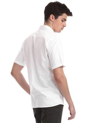 white solid casual shirt - 17616256 - Standard Image - 3