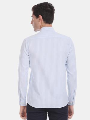 blue striped casual shirt - 17616282 - Standard Image - 3