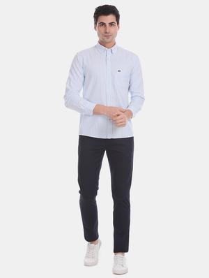 blue striped casual shirt - 17616282 - Standard Image - 4