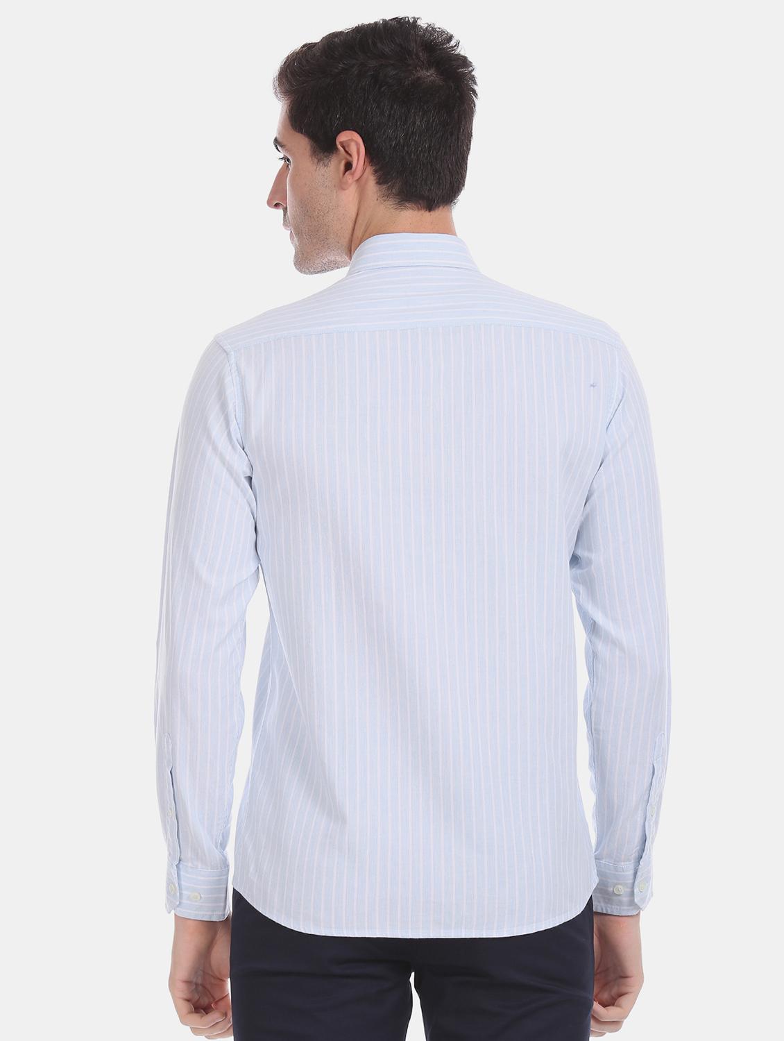 blue striped casual shirt - 17616282 - Zoom Image - 3