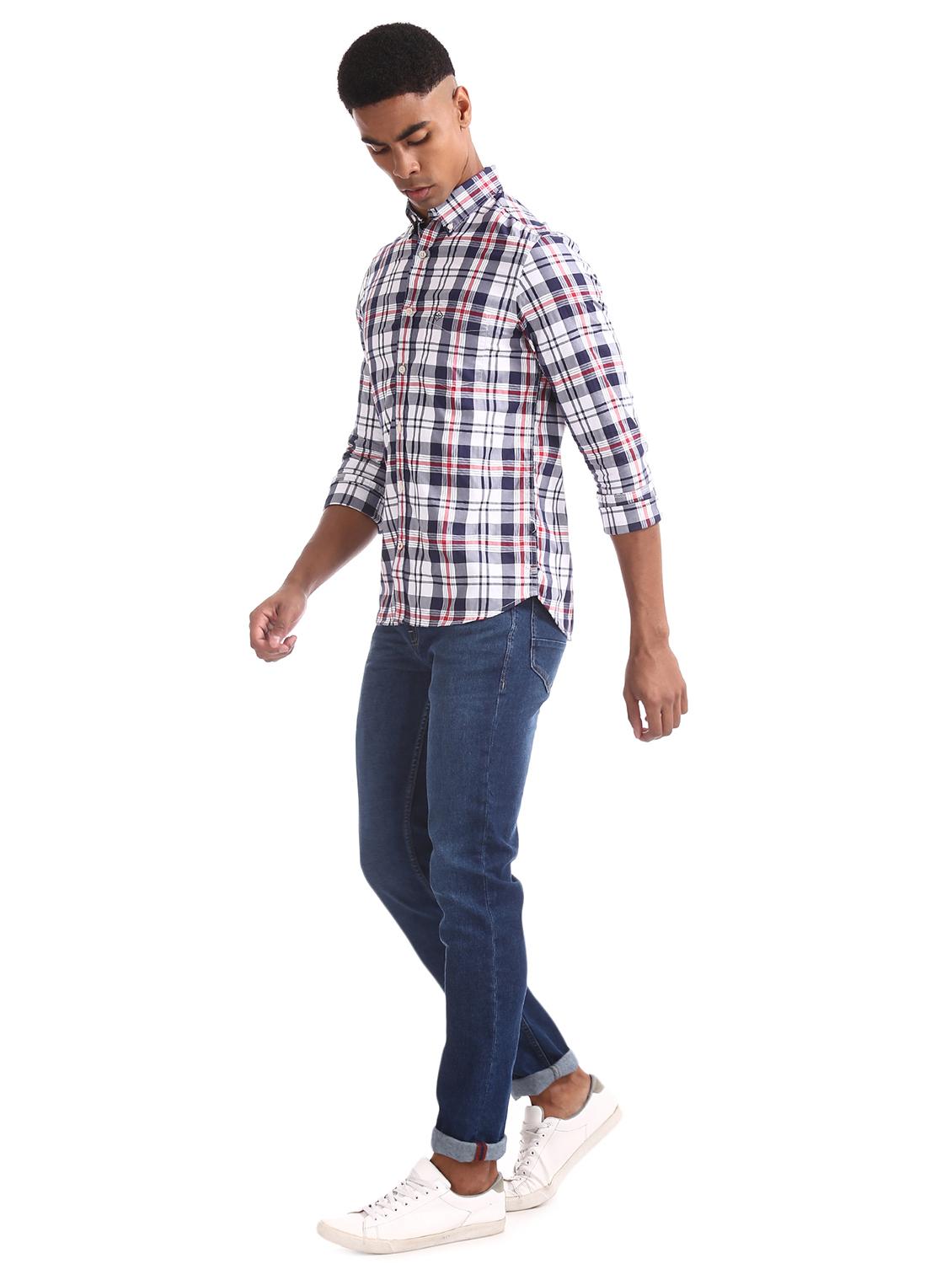 white checkered casual shirt - 17616283 - Zoom Image - 4