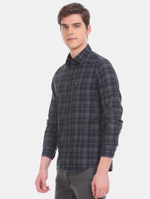 blue checkered casual shirt - 17616297 - Standard Image - 2