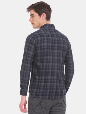 blue checkered casual shirt - 17616297 - Standard Image - 3