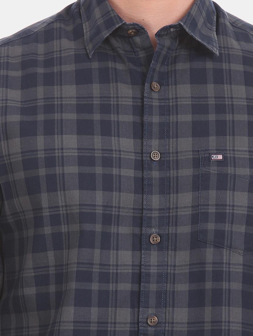 blue checkered casual shirt - 17616297 - Zoom Image - 5
