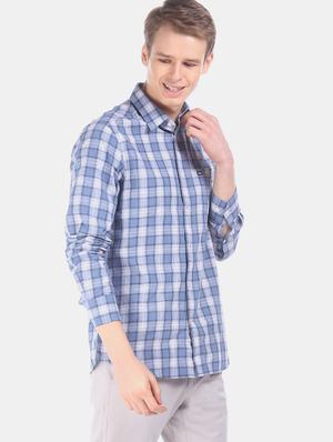 blue checkered casual shirt - 17616298 - Standard Image - 2