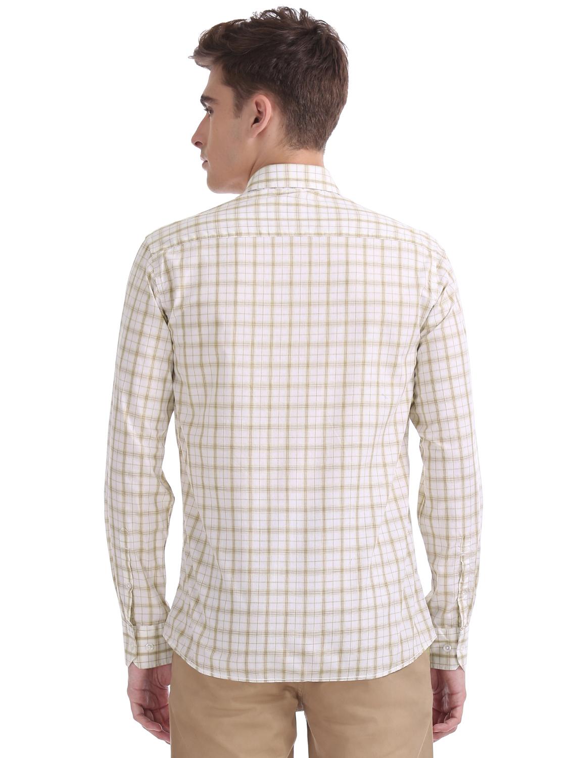 beige checkered casual shirt - 17616303 - Zoom Image - 3