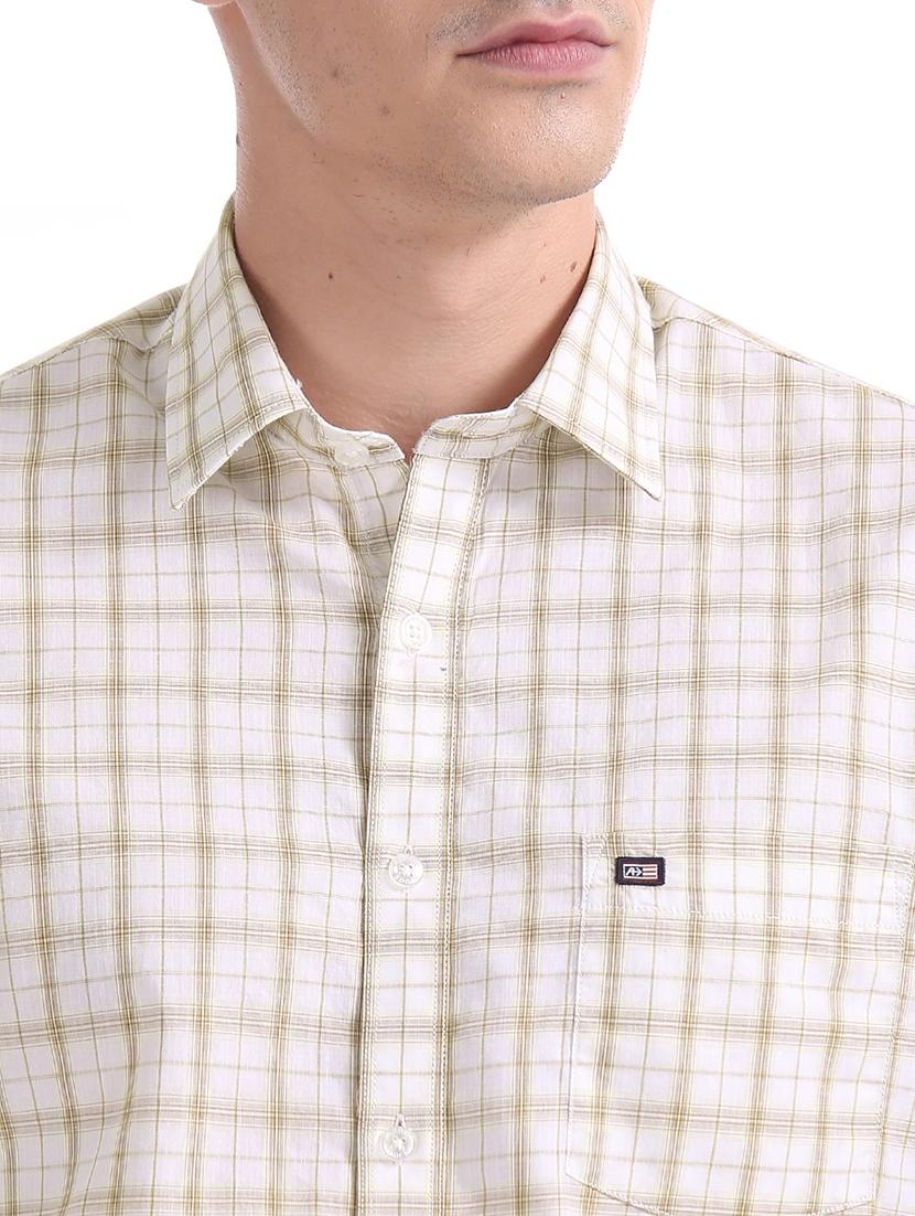 beige checkered casual shirt - 17616303 - Zoom Image - 5
