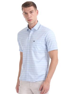 blue striped casual shirt - 17616316 - Standard Image - 2
