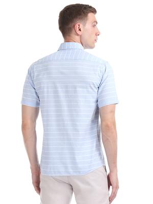 blue striped casual shirt - 17616316 - Standard Image - 3