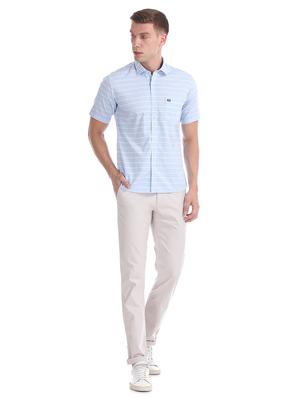 blue striped casual shirt - 17616316 - Standard Image - 4