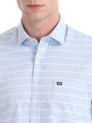 blue striped casual shirt - 17616316 - Standard Image - 5