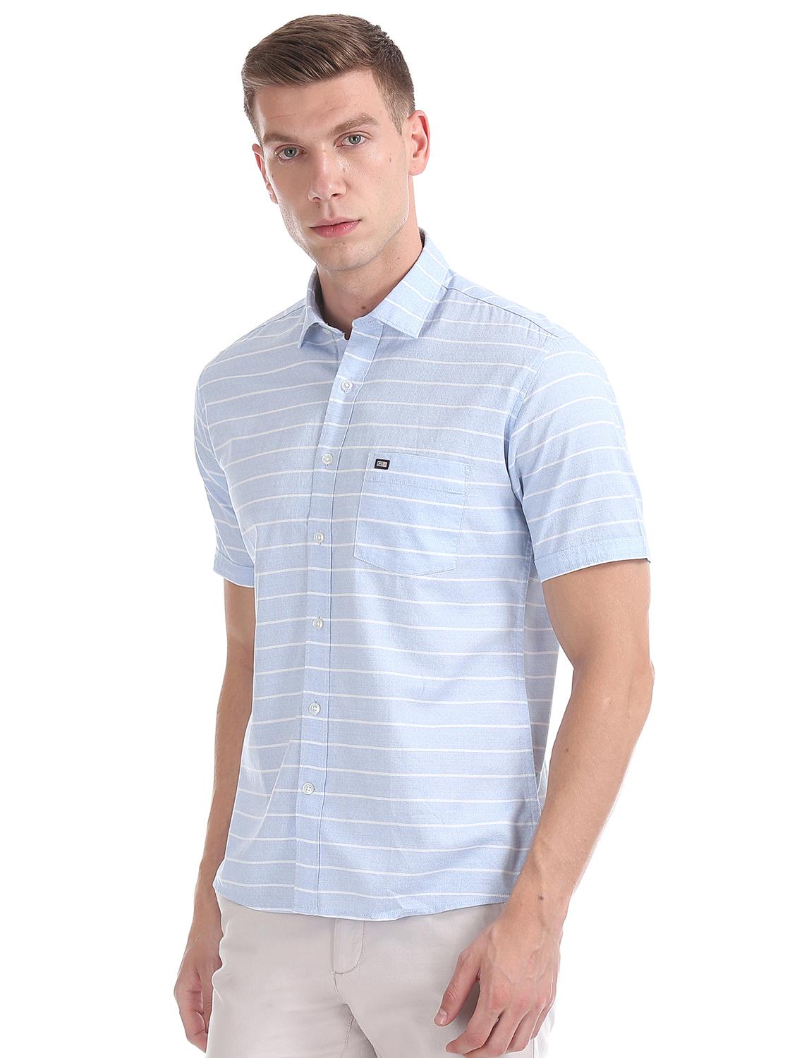blue striped casual shirt - 17616316 - Zoom Image - 2