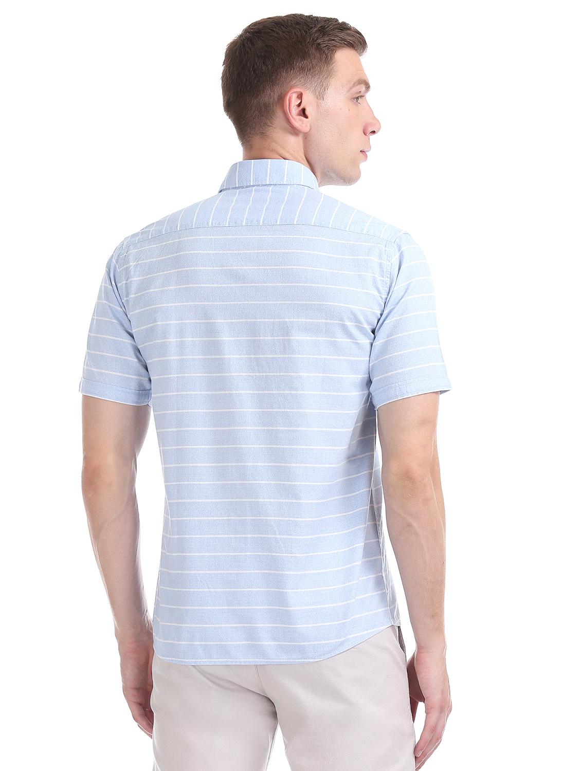 blue striped casual shirt - 17616316 - Zoom Image - 3